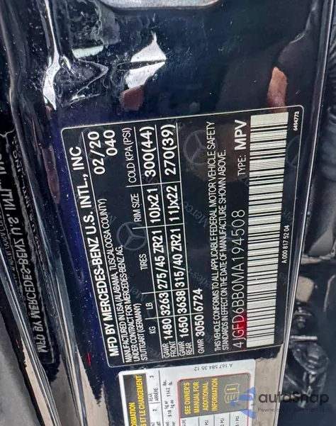 2021 Mercedes-Benz Gle Coupe Amg 53 4Matic z USA, uszkodzony, nr VIN 4JGFD6BB0MA194508